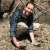 Evan Collins with three Wood Turtles