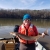 Sara Seagraves Holding a Lake Sturgeon