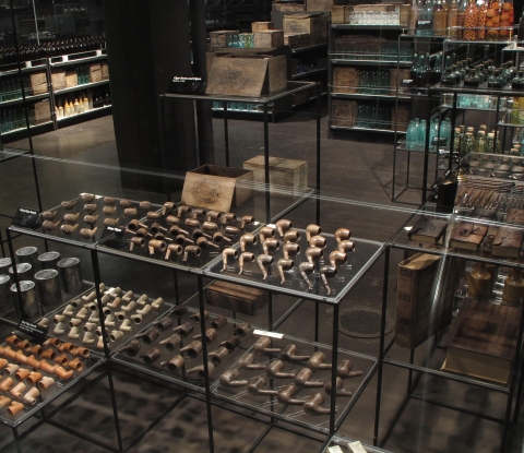 The Bertrand Steamboat exhibit artifacts on display in the visitor center.