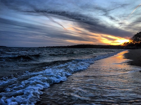 Sunset over the Long Island Sound