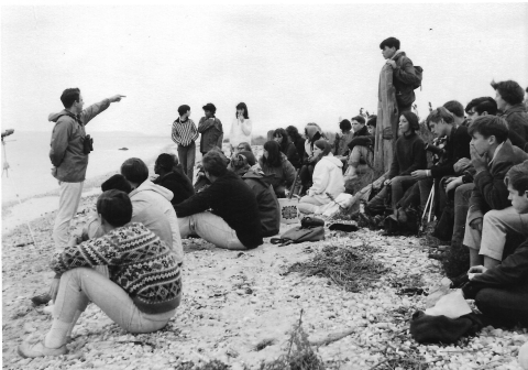 A high school class explores the refuge in 1967