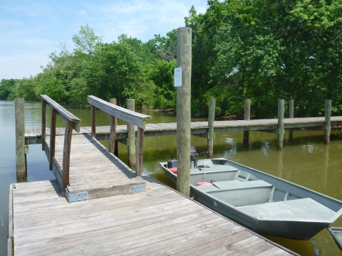 boat dock entrance in front of refuge