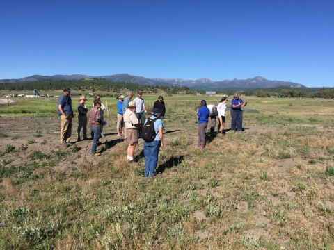 Volunteers prepare for a survey for Pagosa Skyrocket in 2018.