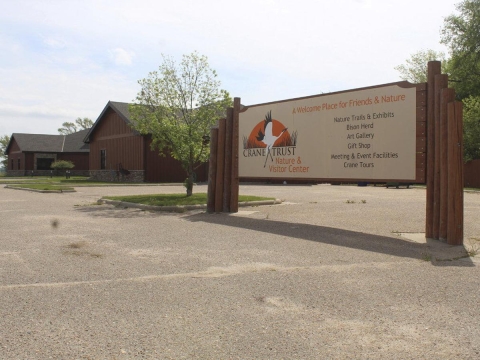 The Nebraska Ecological Services Field Office is located inside the Crane Trust Visitor and Nature Center.