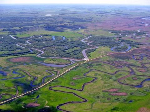 J. Clark Salyer National Wildlife Refuge Dam One Aerial Photo