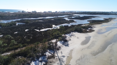 Southward view of St. Andrews Bay with Developed Homes.