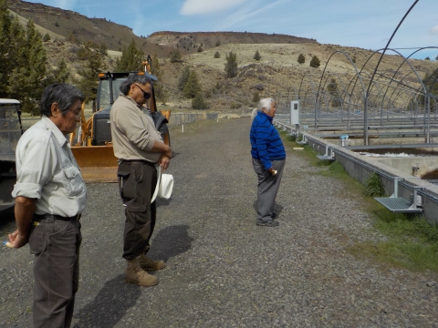 tribal blessing at salmon release