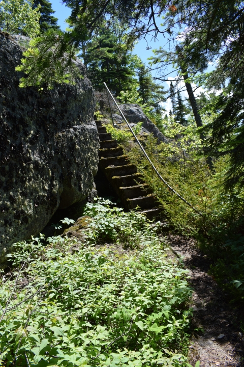 Historic pathway stairs from Lighthouse to the Fog Signal Building.