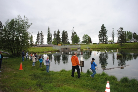 Fishing at Creston hatchery