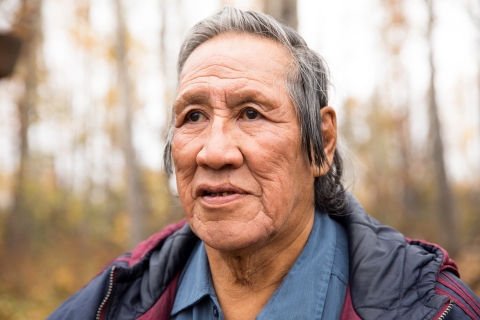 Portrait of an elderly Alaska Native man 