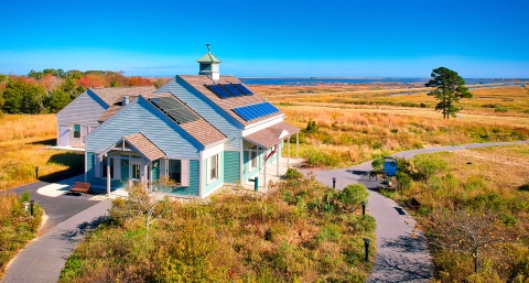 A view of the Edwin B. Forsythe NWR Visitor Information Center