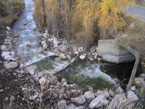 Step pools fish passage