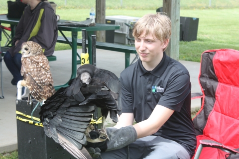 Liberty Nature Center Staff at Wolf Creek National Fish Hatchery Earth Day event