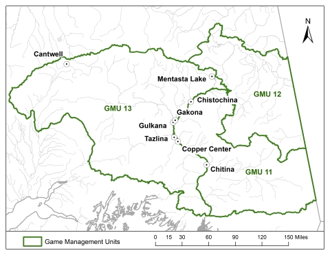 Map of Upper Copper River Region