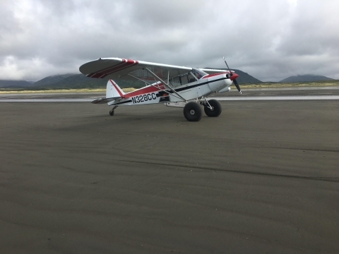 plane on runway