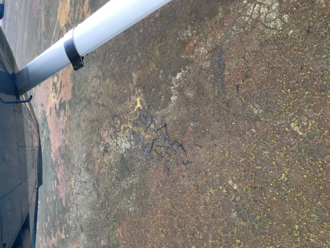 Aerial view of thermokarst melt at the Yukon Delta National Wildlife Refuge