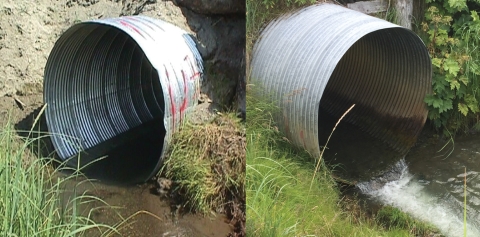 two round culverts