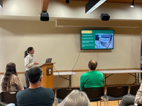 USFWS employee giving a presentation