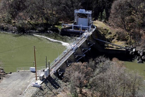 dam and power plant on a river