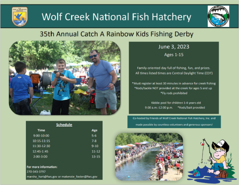 Catch A Rainbow Fishing Derby at Wolf Creek National Fish Hatchery