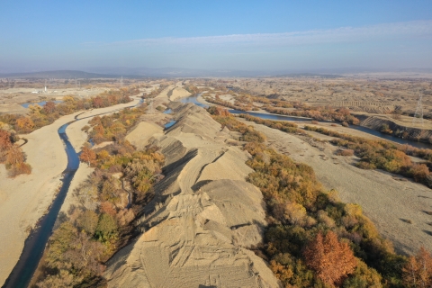 Aerial view of the Yuba River