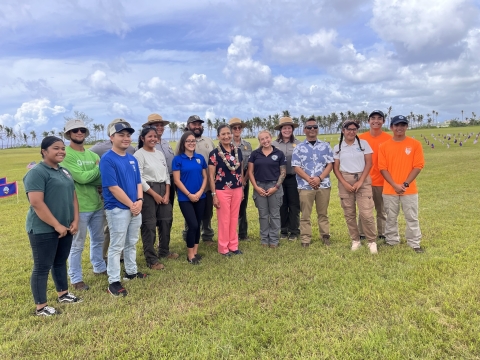 USFWS NPS with Sec Haaland on Guam at Asan Beach Park