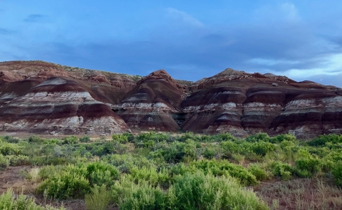 Clay bluffs on Ouray NWR