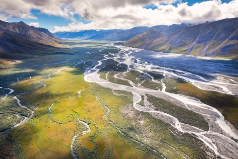 Arctic National Wildlife Refuge valley and mountains