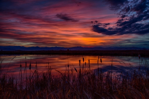 Sunset at Ninepipe National Wildlife Refuge 