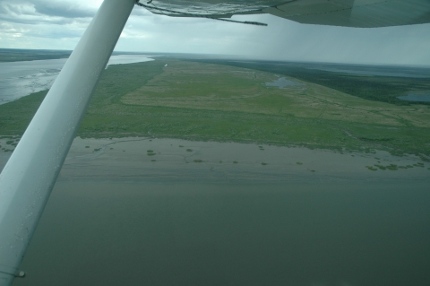 view of a coastal river outlet