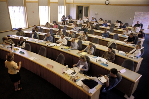 tierd classroom with students