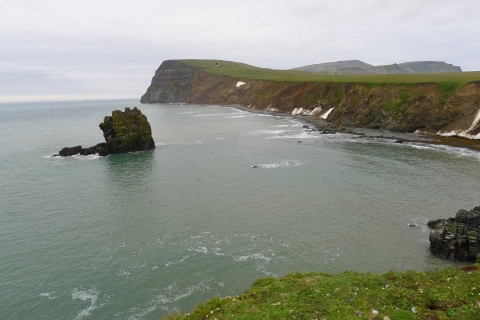 cliffs on the edge of an island coastline