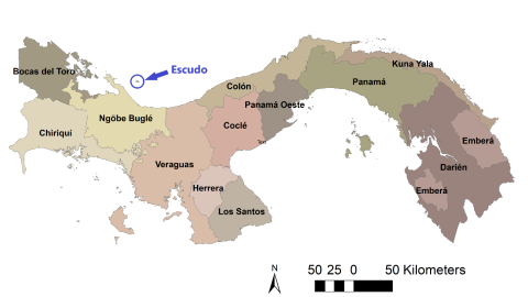 map showing Central America