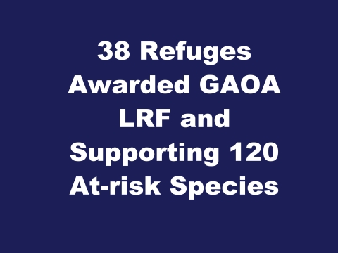 IMAGE READS 38 Refuges Awarded GAOA LRF and Supporting 120 At risk Species