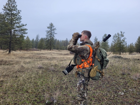 A hunter in the field at Turnbull NWR