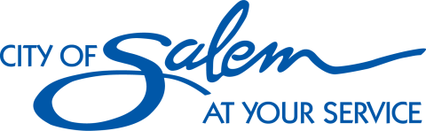 Logo for the City of Salem in blue ink