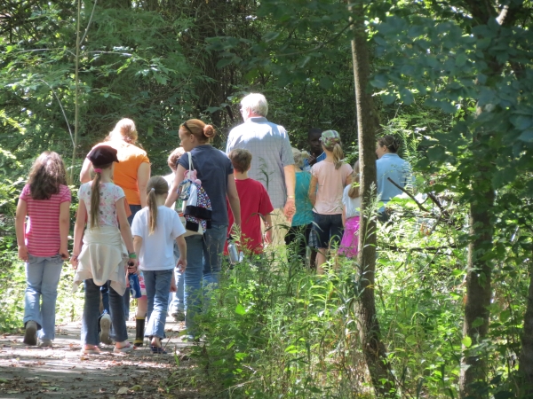 Group of hikers on trail