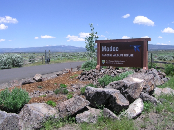 Modoc NWR Front Entrance Sign