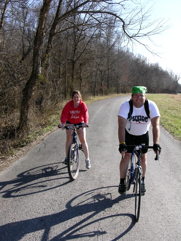 Bikers on a refuge road