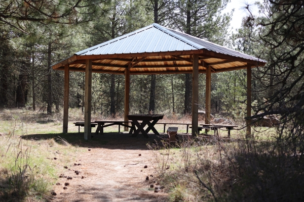 A large, outdoor covered pavilion