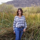 a woman standing outside 