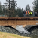 5 people on a bridge