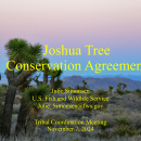 Fall 2024 Tribal Coordination Meeting Joshua Tree Conservation Agreement