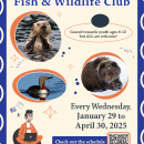 Winter/Spring 2025 - Virtual Youth Fish & Wildlife Club Flyer