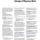 Regulatory Authorization - Salvage of Migratory Birds