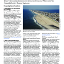 Impacts of Sediment Removal from and Placement in Coastal Barrier Island Systems Report: Frequently Asked Questions