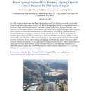 Warm Springs National Fish Hatchery -Spring Chinook Salmon Program FY 2020 Annual Report