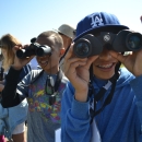 Young children birding at San Diego Bay National Wildlife Refuge