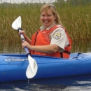 Kelly Blackledge in kayak